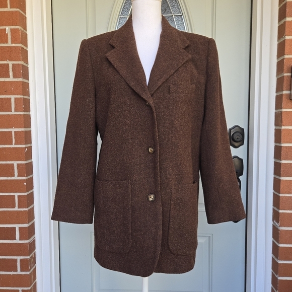 Eddie Bauer Vintage Brown Wool Blazer - Picture 1 of 8